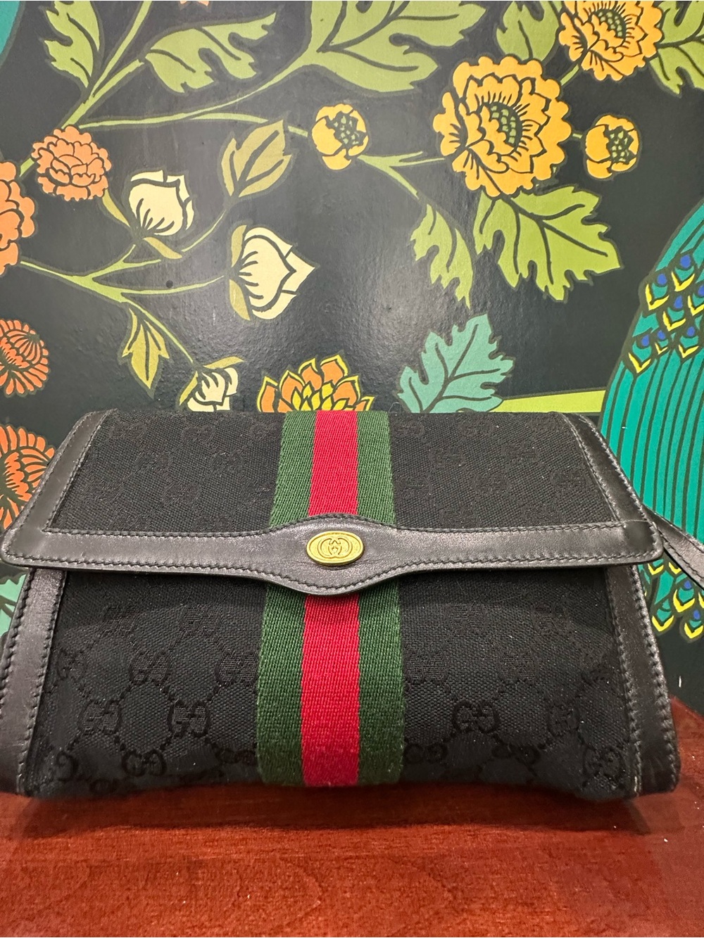 Vintage Gucci Black GG Monogram Sherry Line Crossbody Accessory Collection - Picture 4 of 13